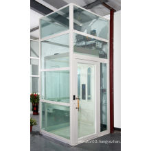 CE standard glass cabin glass shaft sightseeing residential home villa small elevator for 2 person made in China